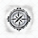 Compass tattoo design idea