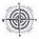 Compass tattoo design idea
