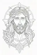 jesus tattoo design idea