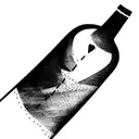 Wine Bottle tattoo design idea