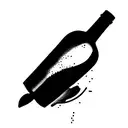 Wine Bottle tattoo design idea
