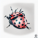 Ladybug tattoo design idea