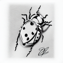 Ladybug tattoo design idea