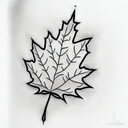 Maple Leaf tattoo design idea