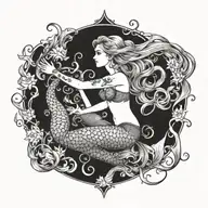 mermaid tattoo design idea