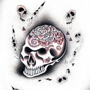 Skull tattoo design idea