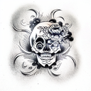 Skull tattoo design idea
