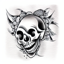 Skull tattoo design idea