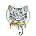 Cat tattoo design idea