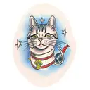 Cat tattoo design idea