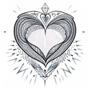 Crying Heart tattoo design idea