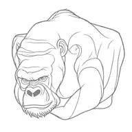 gorilla tattoo design idea