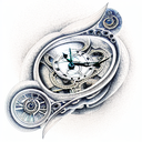 biomech clock tattoo design idea
