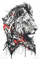 lion tattoo design idea