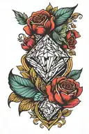diamond tattoo design idea