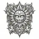 sun tattoo design idea