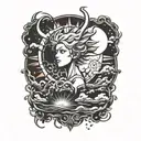 sun tattoo design idea