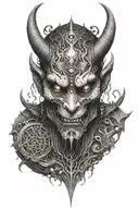 demon tattoo design idea