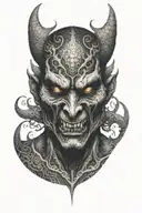 demon tattoo design idea