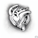 Heart tattoo design idea