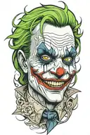 joker tattoo design idea