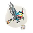 Bird tattoo design idea