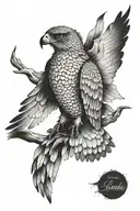 hawk tattoo design idea