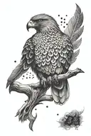 hawk tattoo design idea