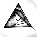 Triangle tattoo design idea