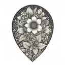 wildflower tattoo design idea
