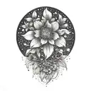 wildflower tattoo design idea