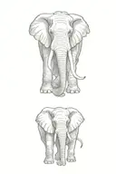 elephant tattoo design idea