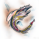 Feather tattoo design idea