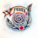 Feather tattoo design idea