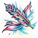 Feather tattoo design idea