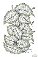 leaf tattoo design idea