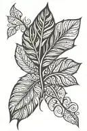 leaf tattoo design idea