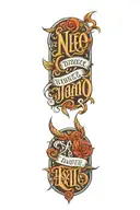 lettering tattoo design idea