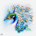 Peacock tattoo design idea