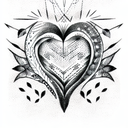 Crying Heart tattoo design idea