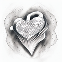 Crying Heart tattoo design idea