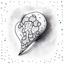 Crying Heart tattoo design idea