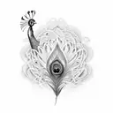 Peacock tattoo design idea