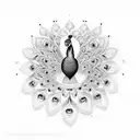 Peacock tattoo design idea