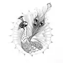 Peacock tattoo design idea