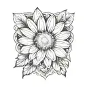 daisy tattoo design idea