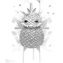 Pineapple tattoo design idea
