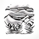 Mountain Scene tattoo design idea