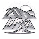 Mountain Scene tattoo design idea