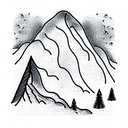 Mountain Scene tattoo design idea